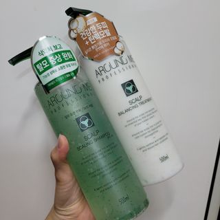 어라운드미 [어라운드 미] 탈모 증상 완화 스칼프 샴푸 + 두피 영양 공급 트리트먼트 — 5점을 준 리뷰어가 2021년 6월 올린 사용 사진