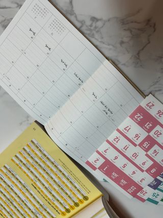 리훈 2023년 하고싶은말다이어리 (세로/정사각 중 택 1, 베이지/블루 중 택 1) — 5점을 준 리뷰어가 2023년 1월 올린 사용 사진