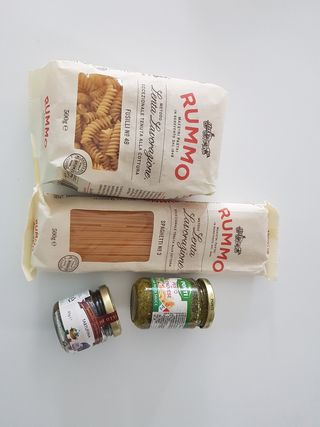 이탈리안 프리미엄 파스타 룸모 Rummo 파스타 2종 + 바질 페스토 + 블랙 트러플 페이스트 — 5점을 준 리뷰어가 2021년 7월 올린 사용 사진