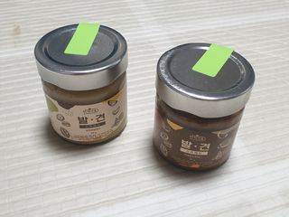 진테이블 발.견 스프레드  오리지널믹스 90g + 카카오스윗믹스 90g 2종 세트 — 5점을 준 리뷰어가 2022년 7월 올린 사용 사진