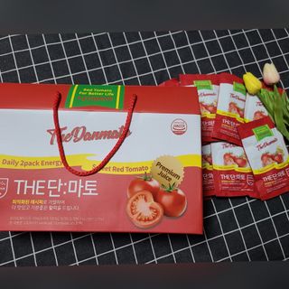 제이제이바이오 더단마토 프리미엄주스 100ml 30팩입 - 무설탕 스테비아 토마토즙 — 5점을 준 리뷰어가 2021년 11월 올린 사용 사진