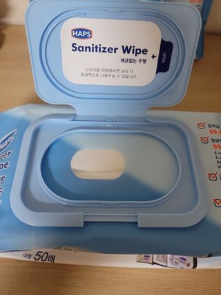 햅스 세균없는 주방 대형 2팩, HAPS sanitizer wipe — 5점을 준 리뷰어가 2022년 1월 올린 사용 사진