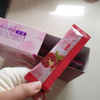 헬스업_쁘띠쁘띠석류콜라겐젤리_20g x 14포 — 5점을 준 리뷰어가 2021년 2월 올린 사용 사진