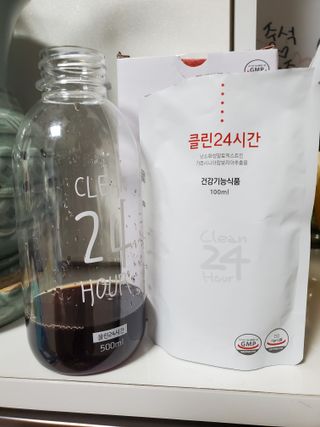 클린24시간 1BOX(5포) + 전용보틀(500ml) — 5점을 준 리뷰어가 2023년 2월 올린 사용 사진
