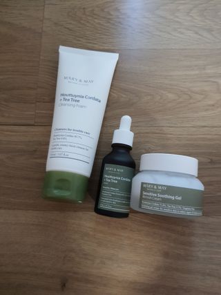 마리엔메이 센서티브 수딩 젤 크림 + 어성초 티트리 추출물 세럼 + 어성초 티트리 모공 클렌징 폼 — 5점을 준 리뷰어가 2021년 9월 올린 사용 사진