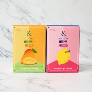 비타앤C 레몬맛, 망고맛 — 5점을 준 리뷰어가 2021년 4월 올린 사용 사진