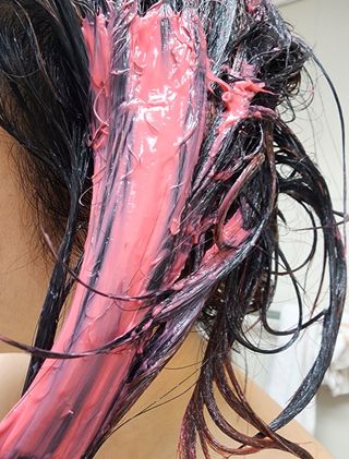 [유니프] 헤어 샤이니 핑크 컬러 트리트먼트240g — 5점을 준 리뷰어가 2023년 12월 올린 사용 사진