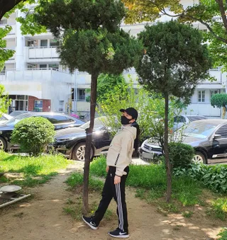 크노텐 후디집업자켓(다이어트땀복) — 5점을 준 리뷰어가 2022년 5월 올린 사용 사진
