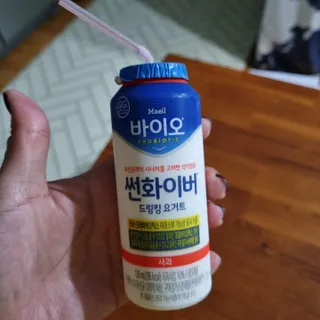 LIVE 매일바이오 썬화이버 드링킹 요거트 — 5점을 준 리뷰어가 2022년 8월 올린 사용 사진