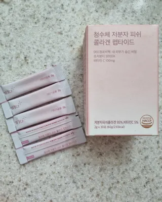 방방곳곳 청수체 콜라겐 — 2.5점을 준 리뷰어가 2022년 3월 올린 사용 사진