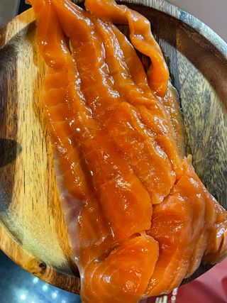 밸런스 다이어트랩 밸다랩 프리미엄 훈제연어 슬라이스 120g — 5점을 준 리뷰어가 2023년 5월 올린 사용 사진
