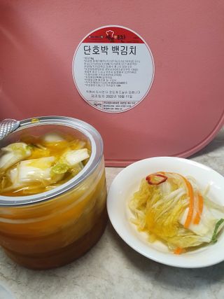 셰프애찬 단호박 백김치 1kg — 5점을 준 리뷰어가 2022년 10월 올린 사용 사진