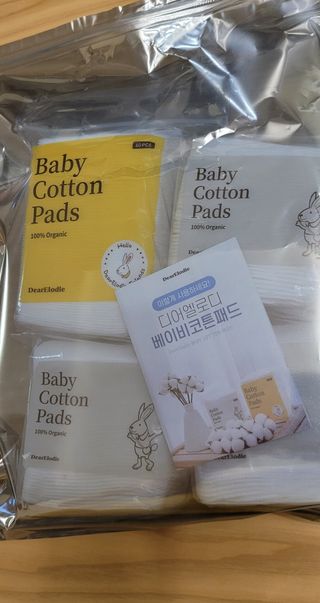 디어엘로디 프리미엄 유기농 유아 솜티슈 40매 3Pack +60매 1Pack 혼합형 — 5점을 준 리뷰어가 2021년 4월 올린 사용 사진