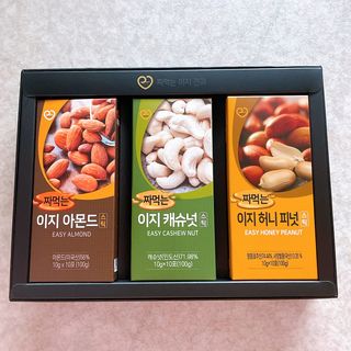 짜먹는 이지견과 짜먹는 이지아몬드, 짜먹는 이지허니피넛, 짜먹는 이지캐슈넛 각 10g X  10포 — 4점을 준 리뷰어가 2021년 3월 올린 사용 사진