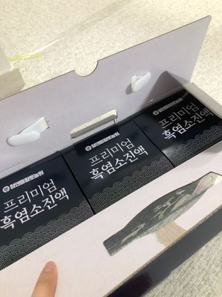 참앤들황토농원 국내산 흑염소를 정성스럽게 담은, 프리미엄 흑염소 진액 70ml x 30포 1박스 — 5점을 준 리뷰어가 2023년 1월 올린 사용 사진