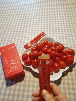 레드닥터 대추방울토마토 + 본생강 망고맛 스틱형 젤리 — 5점을 준 리뷰어가 2022년 12월 올린 사용 사진