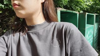 로서울 High Neck T-Shirt Navy, Gray — 5점을 준 리뷰어가 2021년 5월 올린 사용 사진