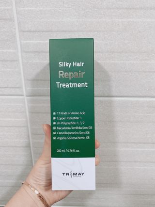 트리마이 안티헤어로스 클리닉 헤어마스크 and 실키 헤어 리페어 트리트먼트 — 5점을 준 리뷰어가 2021년 3월 올린 사용 사진