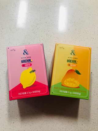비타앤C 레몬맛, 망고맛 — 4점을 준 리뷰어가 2021년 4월 올린 사용 사진
