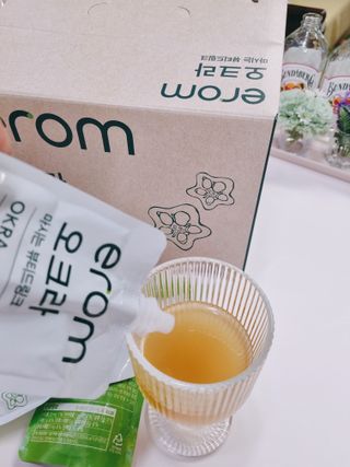 [이롬] 오크라 마시는 뷰티드링크 100mL x 20입 — 5점을 준 리뷰어가 2022년 9월 올린 사용 사진