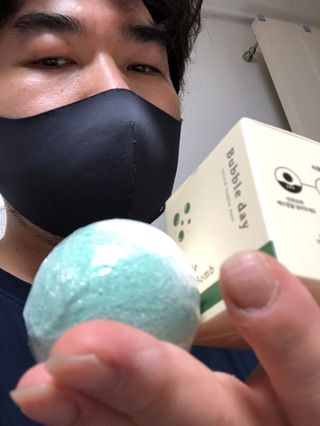 버블데이 배쓰밤 거품입욕제 버블바 6종 — 5점을 준 리뷰어가 2021년 8월 올린 사용 사진