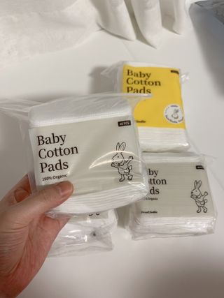 디어엘로디 프리미엄 유기농 유아 솜티슈 40매 3Pack +60매 1Pack 혼합형 — 5점을 준 리뷰어가 2021년 4월 올린 사용 사진