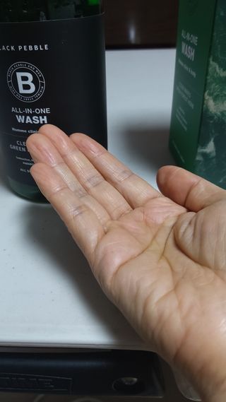 블랙페블 남성청결제 올인원 바디워시 클린 웨이브 — 5점을 준 리뷰어가 2021년 4월 올린 사용 사진