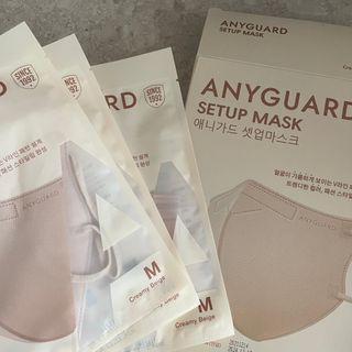 애니가드 셋업마스크 4컬러 각 10매입 [크리미베이지, 캐시미어로즈, 초콜렛브라운, 미드나잇네이비] — 5점을 준 리뷰어가 2022년 2월 올린 사용 사진