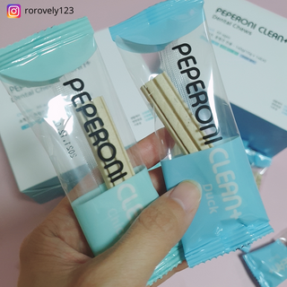 페페로니 2종 세트 클린플러스 덴탈껌 치킨+덕 — 3점을 준 리뷰어가 2021년 8월 올린 사용 사진
