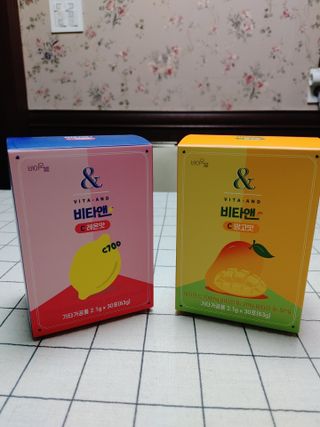 비타앤C 레몬맛, 망고맛 — 5점을 준 리뷰어가 2021년 4월 올린 사용 사진