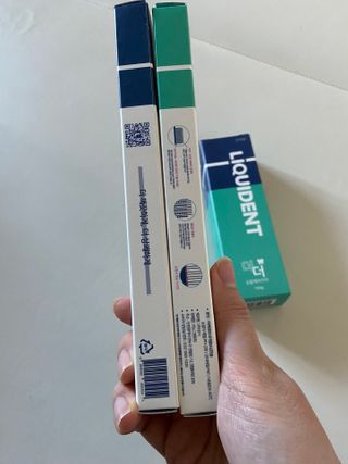 리퀴덴트 오랄케어 온가족용 리퀴덴트 더더 오랄케어 무불소 치약 + 임상시험완료 이중 미세 엠보싱 칫솔 올데이세트 — 5점을 준 리뷰어가 2020년 12월 올린 사용 사진