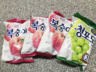 청포도캔디 복숭아캔디 — 5점을 준 리뷰어가 2022년 11월 올린 사용 사진