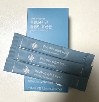 클린24시간 슬림앤유산균 1박스 (3.5g X 15포) — 4.5점을 준 리뷰어가 2023년 2월 올린 사용 사진
