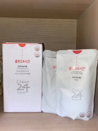 클린24시간 1BOX(5포) + 전용보틀(500ml) — 3점을 준 리뷰어가 2022년 8월 올린 사용 사진