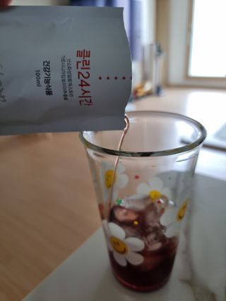 클린24시간 1BOX(5포) + 전용보틀(500ml) — 5점을 준 리뷰어가 2023년 7월 올린 사용 사진