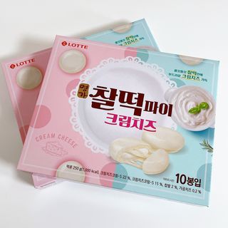롯데제과 찰떡파이 크림치즈 — 5점을 준 리뷰어가 2021년 6월 올린 사용 사진