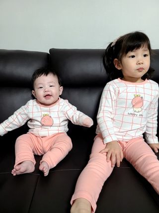 유비맘 궁디팡팡 내의/내복 상하세트 — 5점을 준 리뷰어가 2021년 3월 올린 사용 사진