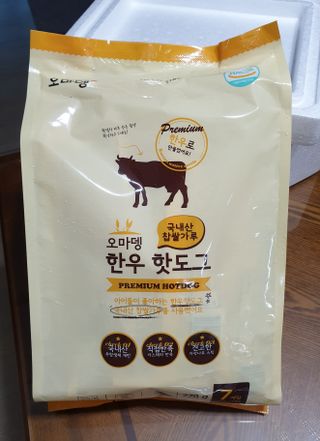 오마뎅 한우핫도그 — 5점을 준 리뷰어가 2021년 5월 올린 사용 사진