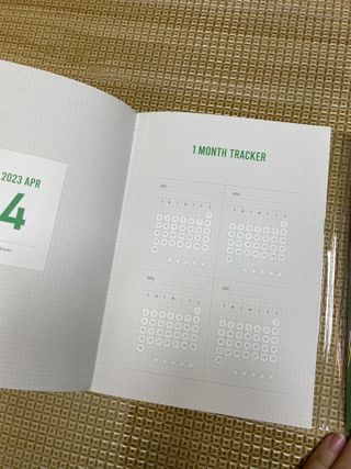 리훈 2023년 아이라이크 모눈 다이어리 미니달력 세트 — 5점을 준 리뷰어가 2022년 11월 올린 사용 사진