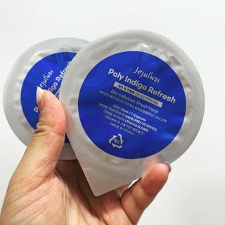 제주인디 카멜리아 블러썸 바이오셀룰로오스 마스크팩 — 5점을 준 리뷰어가 2021년 10월 올린 사용 사진