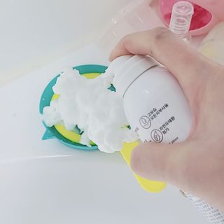 여우두마리 아기 버블클렌저 버블폼 거품놀이 유아바디워시 배쓰밤 입욕제 — 5점을 준 리뷰어가 2021년 2월 올린 사용 사진