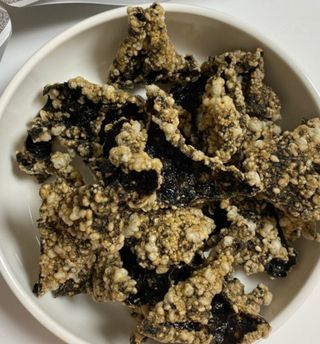 오봉산꽃부각 [만나식품] 오봉산 꽃부각 3가지 맛(오리지널, 새우맛, 매운고추맛) — 5점을 준 리뷰어가 2023년 1월 올린 사용 사진