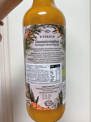 H365 [Kaskein Luomutyrniglögi] 핀란드 전통 무알콜 멀드와인 시벅톤 글로기 — 5점을 준 리뷰어가 2021년 4월 올린 사용 사진