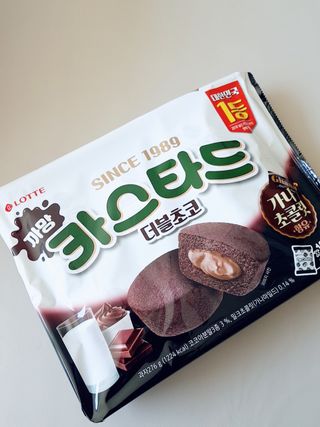 롯데제과 까망카스타드 더블초코 — 5점을 준 리뷰어가 2021년 5월 올린 사용 사진