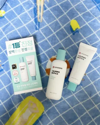 리더스코스메틱 리더스 카밍 바이오틱스 #1등 진정 기획세트 [에센스 워터150ml + 크림 마스크80ml] — 5점을 준 리뷰어가 2022년 8월 올린 사용 사진