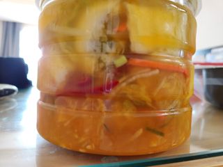 셰프애찬 단호박 백김치 1kg — 4점을 준 리뷰어가 2022년 10월 올린 사용 사진
