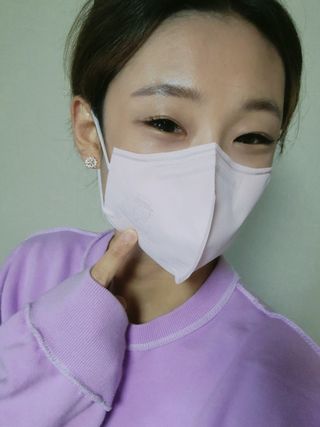 [숨그림] 3D 입체형, 짱구, 무직타이거, 빨강머리앤 우리아이 그리고 내가 쓰는 믿을수있는 케릭터 마스크 — 5점을 준 리뷰어가 2021년 10월 올린 사용 사진