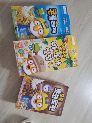 씨알푸드 뽀로로 시리얼 3종 — 5점을 준 리뷰어가 2022년 2월 올린 사용 사진