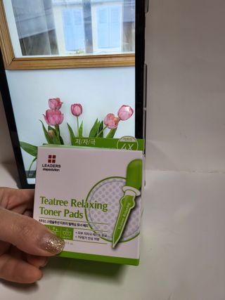 리더스코스메틱 리더스 스텝솔루션 티트리 릴렉싱 토너 패드 — 4점을 준 리뷰어가 2022년 4월 올린 사용 사진