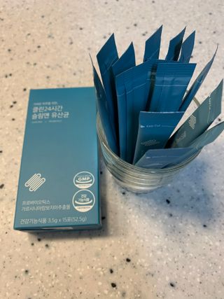 클린24시간 슬림앤유산균 1박스 (3.5g X 15포) — 5점을 준 리뷰어가 2022년 11월 올린 사용 사진
